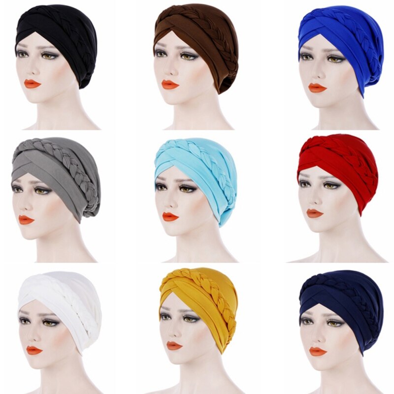 Muslim Hijab Turban Hut Für Frauen – Weicher Baumwoll Stretch Kopftuch Bandana Headwrap Stirnband