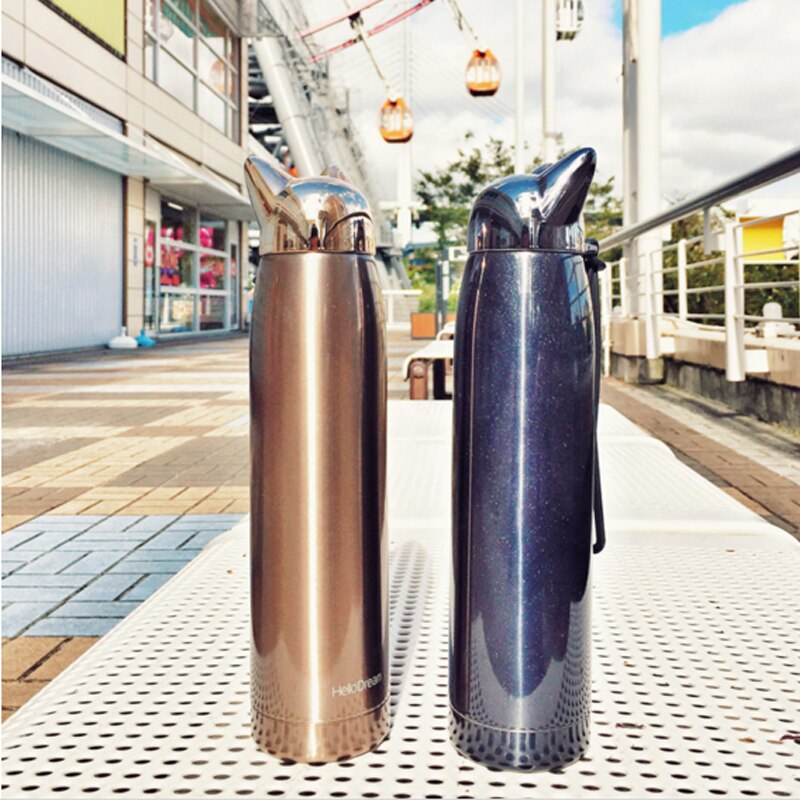 Termo de acero inoxidable para estudiantes, taza de para parejas, dorado, negro, azul, rosa y rojo, bonito, a la , para todos los reyes de la gente