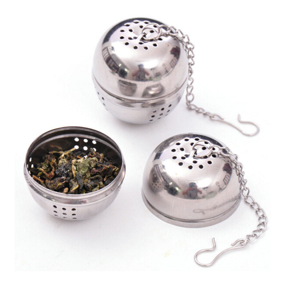 1 PCS Zilveren Mode Kichen Rvs Sphere Locking Spice Tea Ball Zeef Mesh Zetgroep Filter