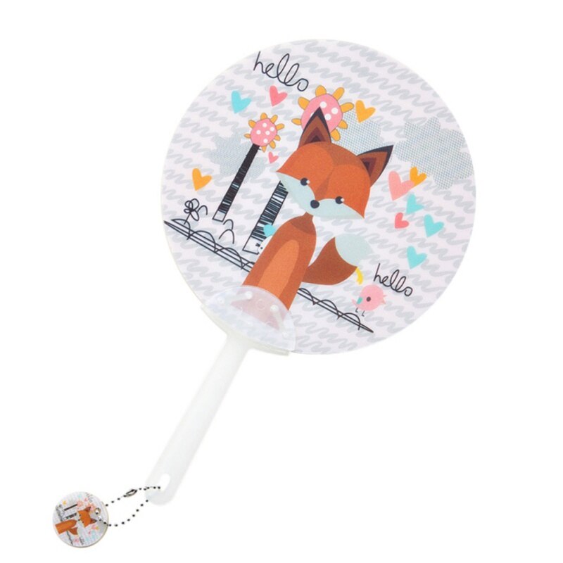 Cartoon Hand Fans Draagbare Bos Serie Hand Fan Zomer Plastic Mini Ventilator Ronde Disk Creatieve Party Koele Zomer Hand fan: 7