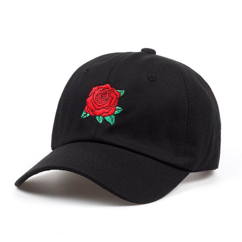 Snapback hatsnew rød rose blomst baseball med kvindelige sommer cap cap hip sun kvinder cap brand cap hop hat