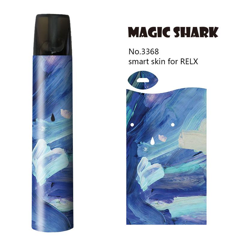 Magic Shark Miltary Panda UK Flag Tiger Lip Lion Ultra Thin PVC 2.5D Vape Sticker for Relx Film Case for Relx: 3368