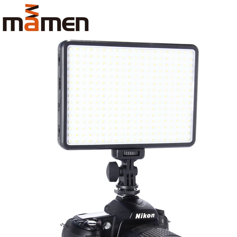 MAMEN Professionele Video Vulling Licht Met 300 Pcs LEDs 3200 K-5600 K Lamp Voor DSLR Camera Smartphone Fotografie video Verlichting
