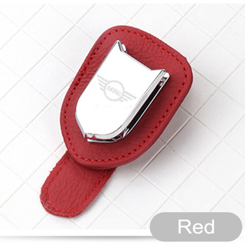 samochód stylizacja okulary przeciwsłoneczne klips robić kartek zacisk okulary uchwyt wspornika robić mini bednarz jeden JCW S R55 R56 F54 F60 rodak: Czerwony