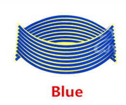 Tiras adhesivas para rueda de motocicleta, calcomanías reflectantes, cinta para llanta, estilo de coche y bicicleta para SUZUKI S TL1000 Kawasaki NINJA 650R ER6F: Azul