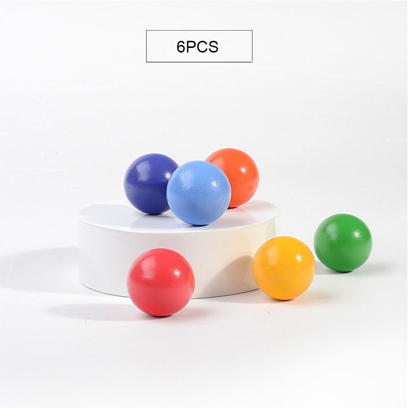 Montessori Spielzeug Gebäude Regenbogen Holz Spielzeug Montessori Bildungs Holz Spielzeug Stapeln Pädagogisches Spielzeug Für Kinder Kinder Spielzeug: CC008 6PCS
