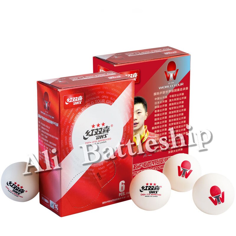Dhs Ittf World Tour Table Tennis Balls 3 Star D40 Material Plastic Poly