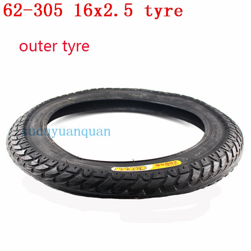 16x2.50 64-305 inner outer tire fits Electric bike Boy's bike SCHWINN Convertible tricycle 16x2.5 16*2.5 Electric Bicycle tyre: outer tyre