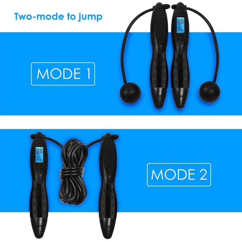 Digital LCD Jump Jumping Skipping Ropes Calorie Count Counter Timer Gym Fitness Portable Fitness Sports Equipment Jump Ropes