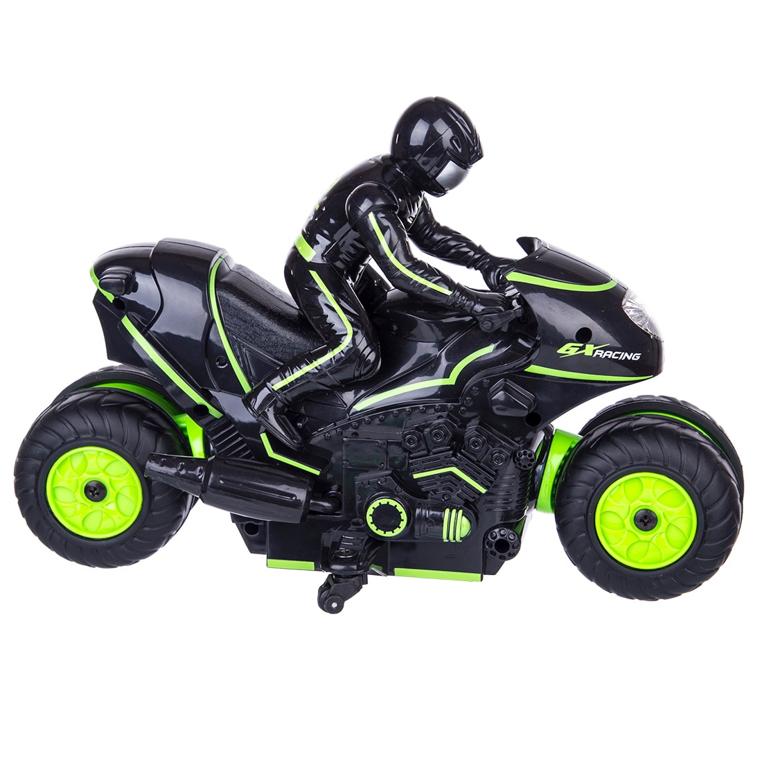 2.4G RC High Speed Drift Motorcycle 360 Degree Rotation Stunt Motorbike Model Toy RC Motorcycles- Green