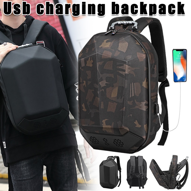 Bluetooth Music Speaker Backpack School Bag USB Charging Multi-functional for Travel Outdoor EDF88