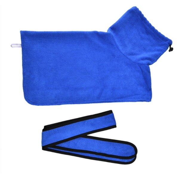 Ręczniki kąpielowe dla małych, średnich i duże psy lub koty, mikrofibra Super chłonny, Pet ręczniki do osuszania, koty i psy szlafroki: Turtleneck blue / S