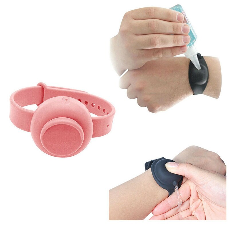 Draagbare Sillicone Zeep Armband Polsband Hand Dispenser Band Knijpt Hand Cleaning Gel Armbanden Zweetband Kind Volwassen Kettingen