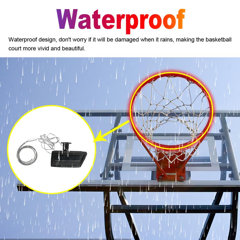 Led korg hoop solar basket rim spelar på natten fotografering för utomhus natt vuxna barn träningsspel
