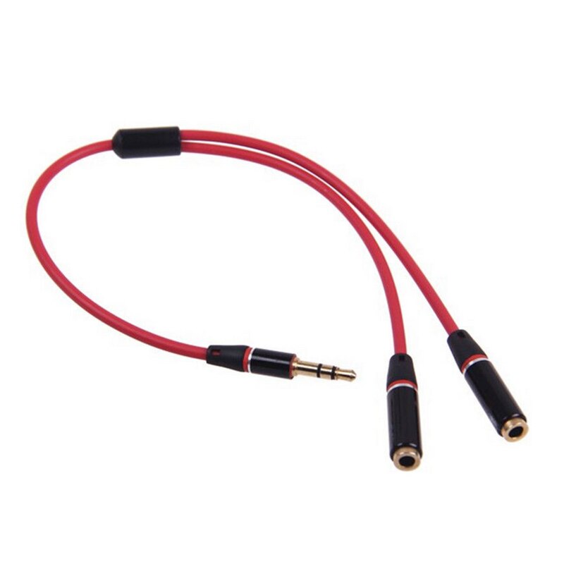 3.5mm Audio Splitter Earphone Extension Cables Jack 3.5mm Cables Male To 2 Female Mic Y Splitter For Phone Laptop PC AUX Cables: Default Title