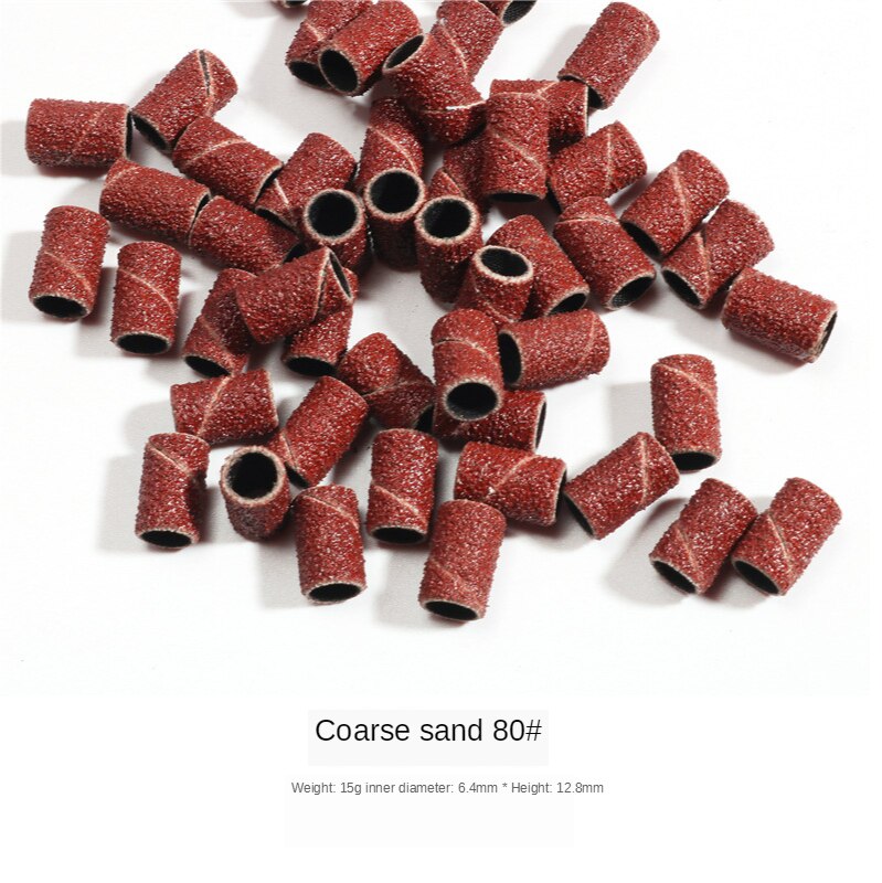 50/100pz Unghie Artistiche Carta Abrasiva per manicure Rimozione Del gel Del Chiodo Trapano Elettrico di Ricarica morso rettifica Anello di Sabbia 80 #120 #180 #