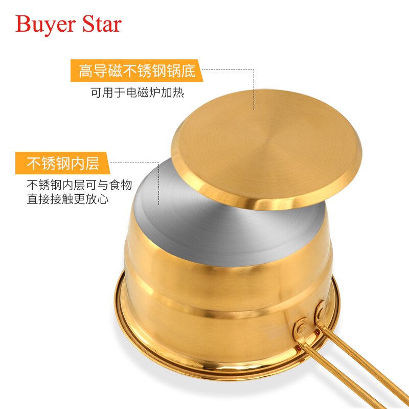 Double layer bottom Cooking pots Stainless steel Soup Pots with hanlde Steamer Rack Kitchen Milk Instant Noodle Stock Pots Set