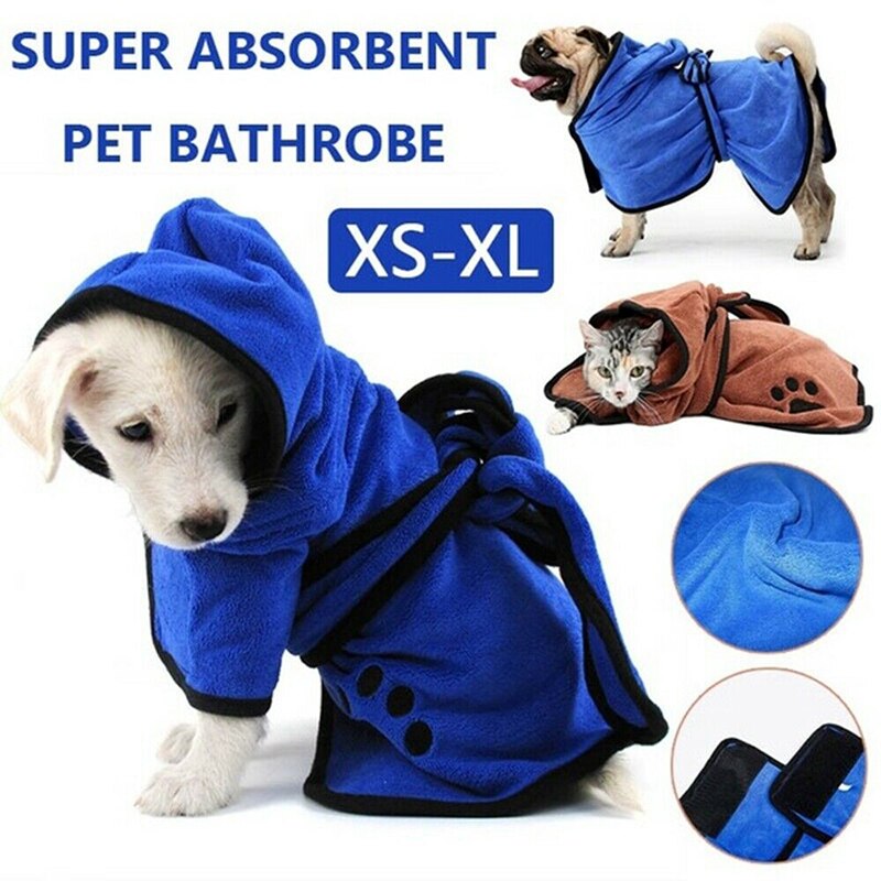 Microfiber Bath Towel for Dogs Dog Towel Super Absorbent Dog Bathrobe Quick Dry Cat Bath Towel TI99