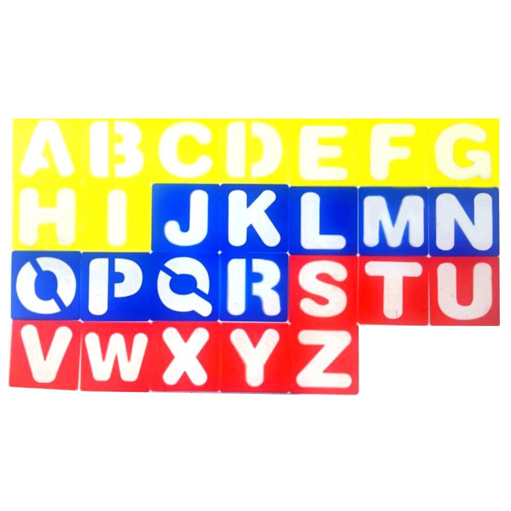 26 English Alphabet Stencil 10 Number Stencils Template Set Kids DIY Painting Learning Scrapbooking Board: Multicolor