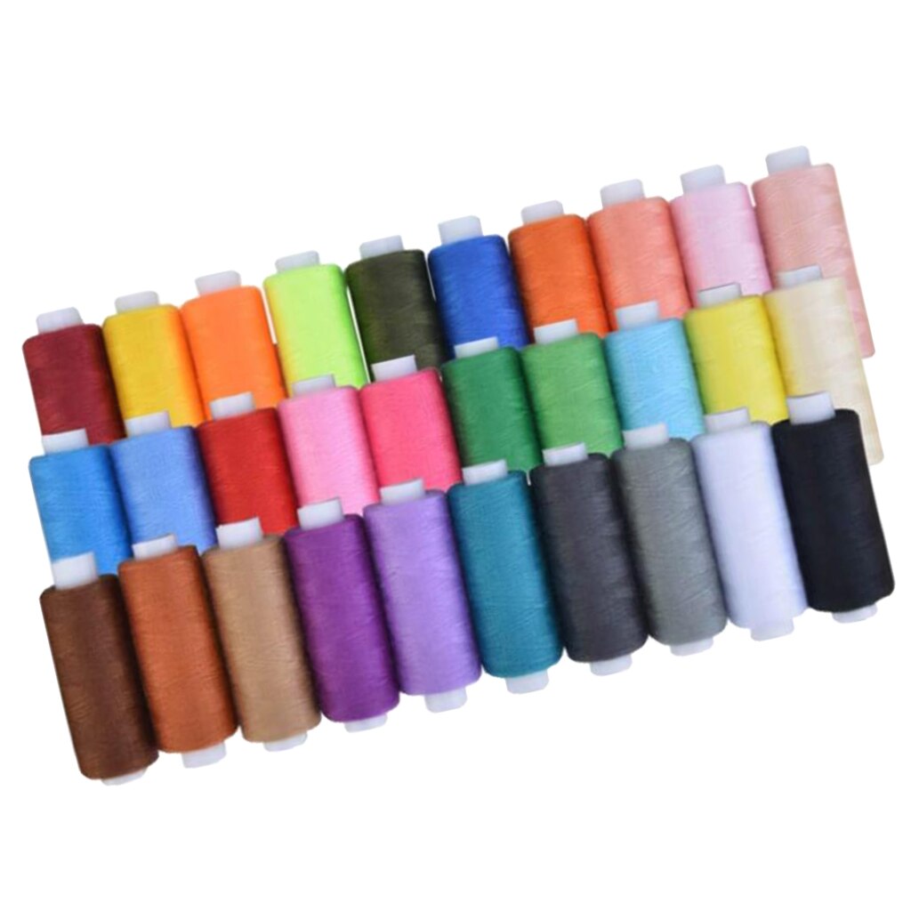 30 Spools Polyester Cotton Thread Reel For Overlock Hand Sewing Machine