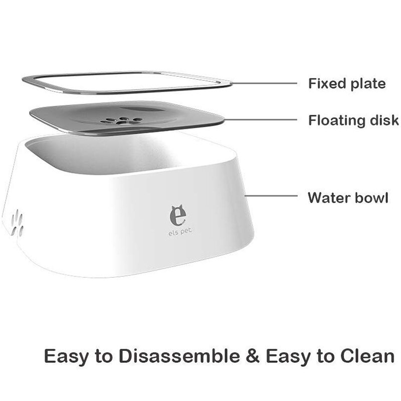 Ciotola per cani galleggiante da 1500ml non bagnante bocca ciotola per acqua per gatti ciotola per acqua per cani senza versamento ciotola per acqua per cani centro di Dropshipping miglior prodotto