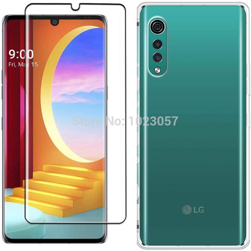 3-en-1 étui + appareil photo verre trempé sur pour LG velours 5G LM-G900N LM-G900E verre protecteur d'écran pour LG velours 5G G9 2.5D verre