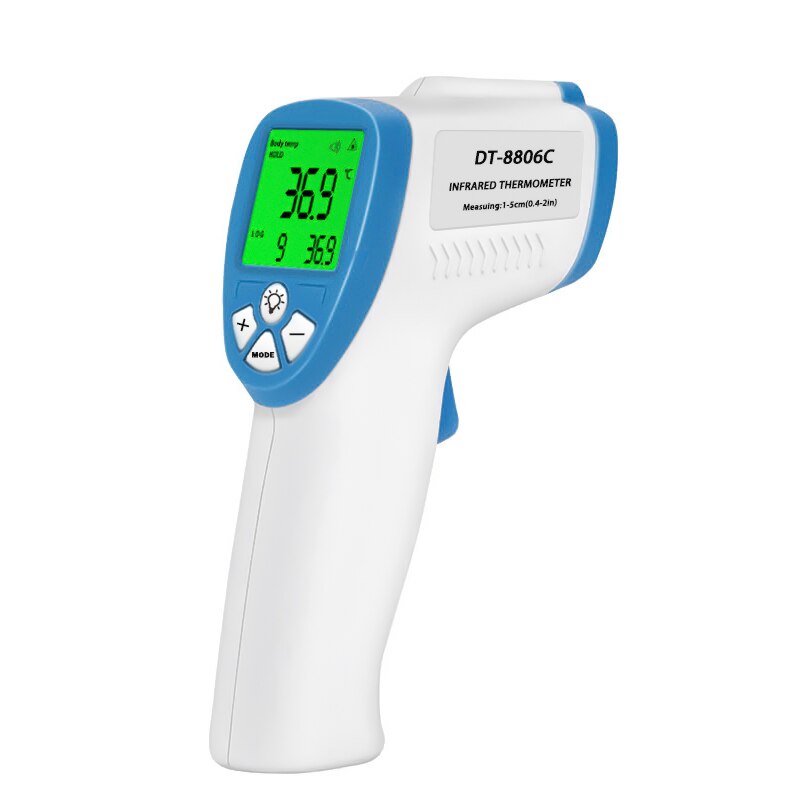 Forehead Thermometer Touchless for Baby Kids and Adults with Fever Alarm 50 Group Data Memory Backlight LCD Display: Blue 88x42x175mm