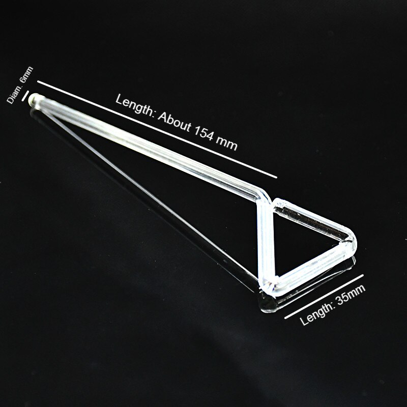 Glass Cell Coating Bar Triangular Cell Culture Dish Coated Stick 5 * 170 mm Cell Applicator Spatula Push Plates 10 pcs