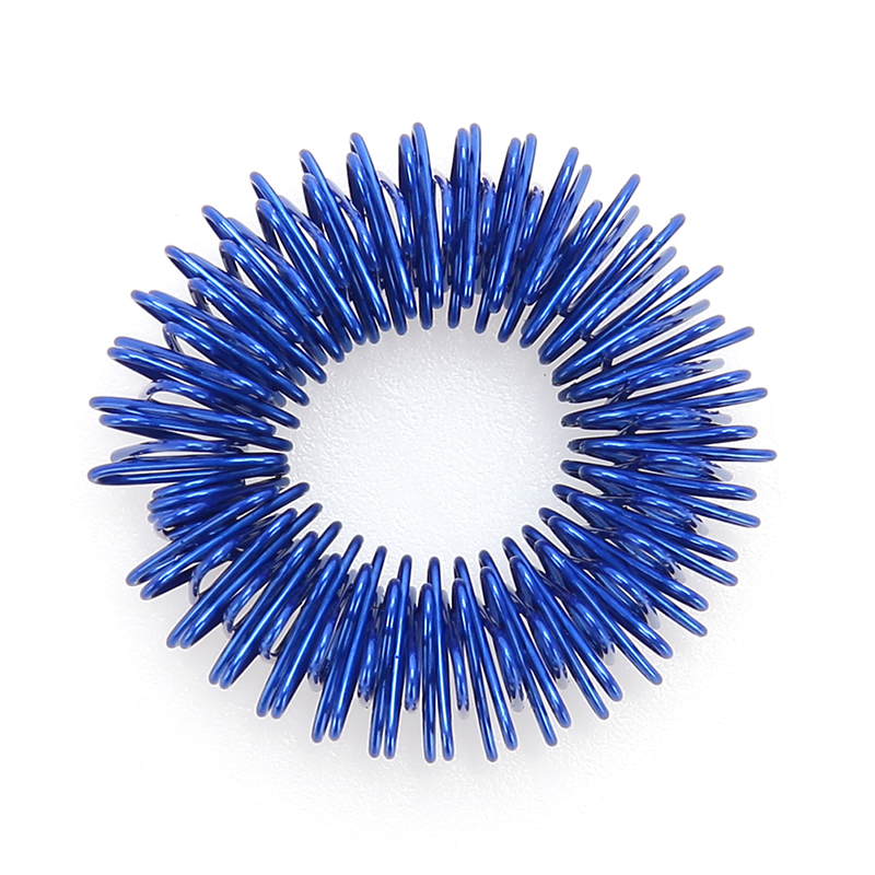 5Pcs Finger Massage Ring Acupuncture Ring Health Care Body Massager Relax Hand Massage Finger Lose Weight: Blue(1Pcs)