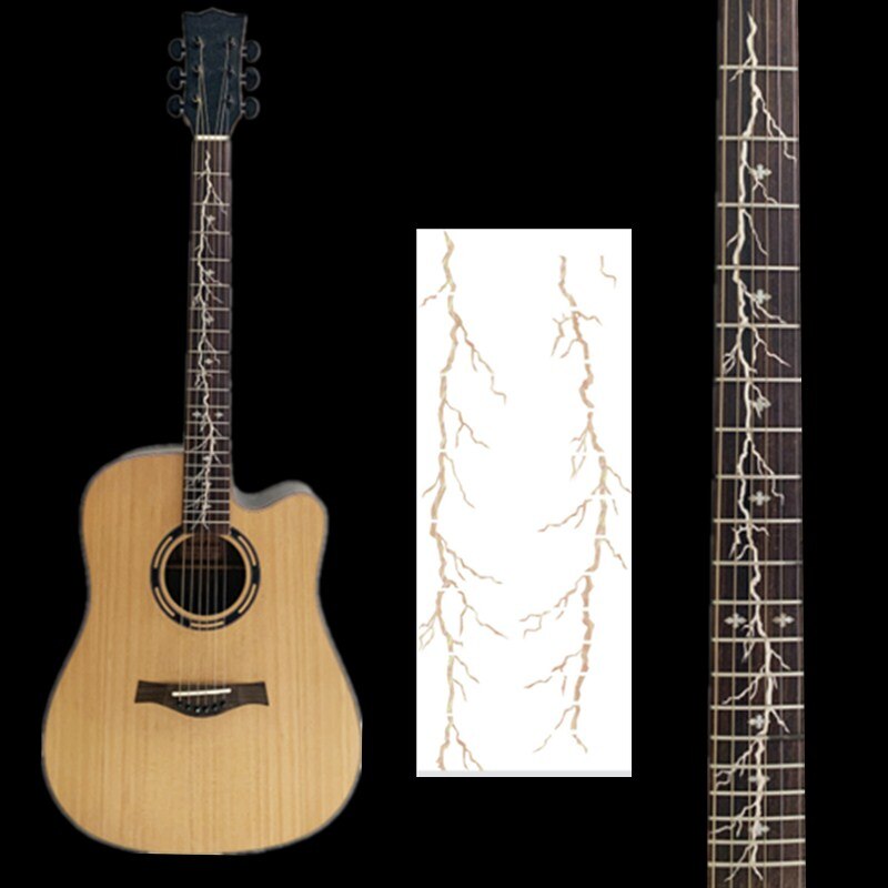 Autocollant incrusté de manche de guitare, décalcomanies de manche, tête de guitare, basse, Ukulele, fin, accessoires,: 10