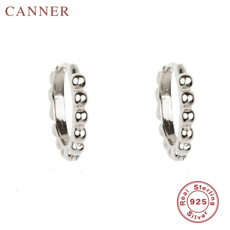 Pendientes minimalistas de Plata de Ley 925 con hebilla para oreja, pendientes de aro pequeños para mujer, pendientes circulares de oro plata minúsculo, joyería de: 1 silver