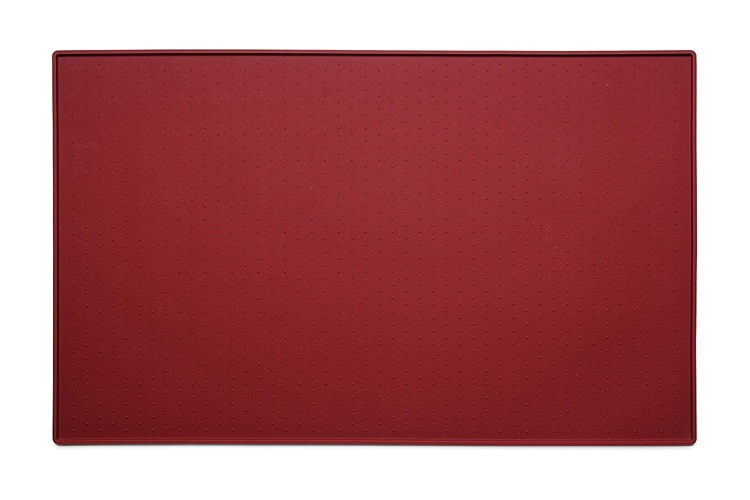 60*40cm. huisdier multifunctionele siliconen mat waterdichte antislip kom placemat hond kat voer mat.groot.: Donkerrood