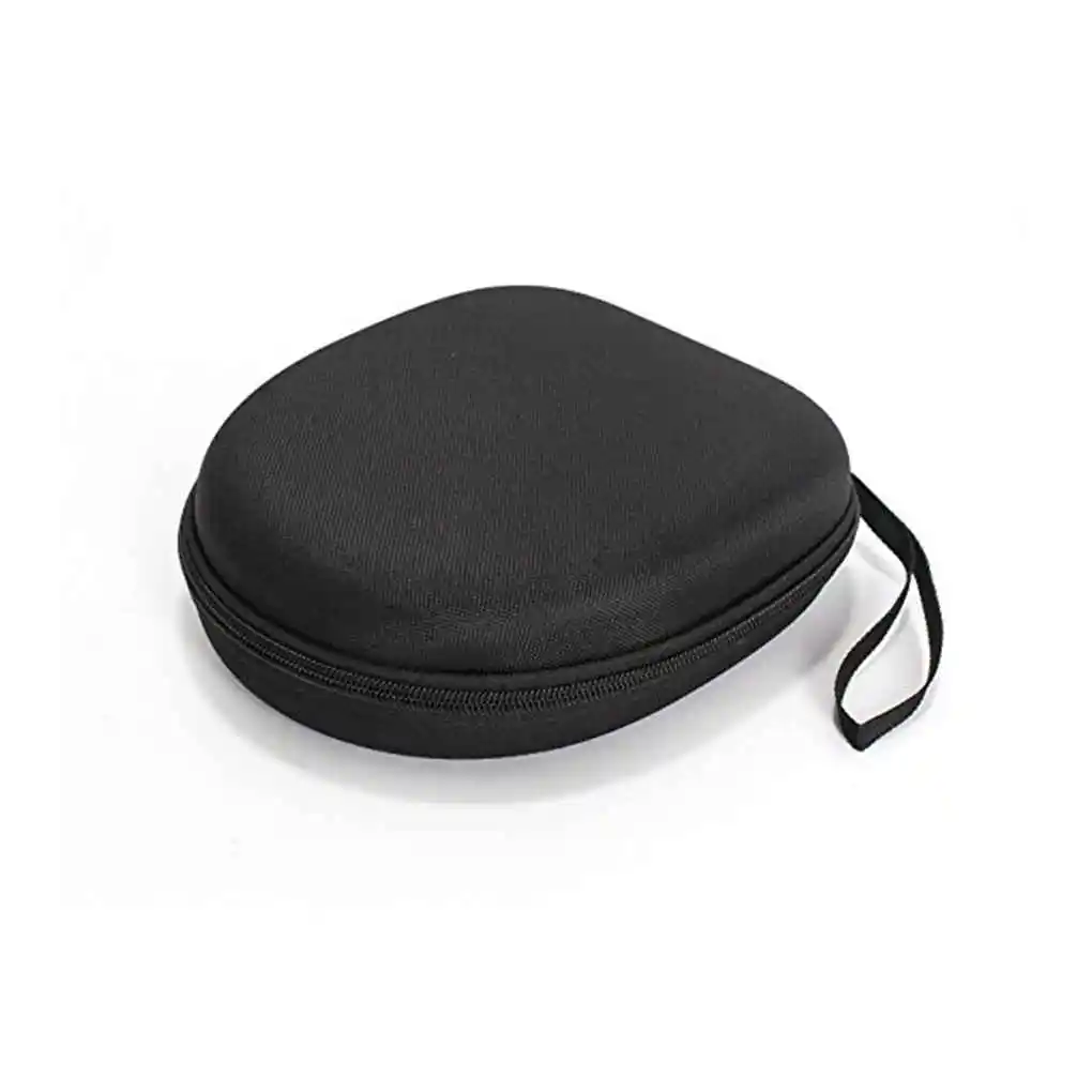 Estuche de transporte para auriculares Estuche para auriculares a prueba de golpes Capacidad Contenedor para auriculares de mano Suministros de viaje para empresa Negro