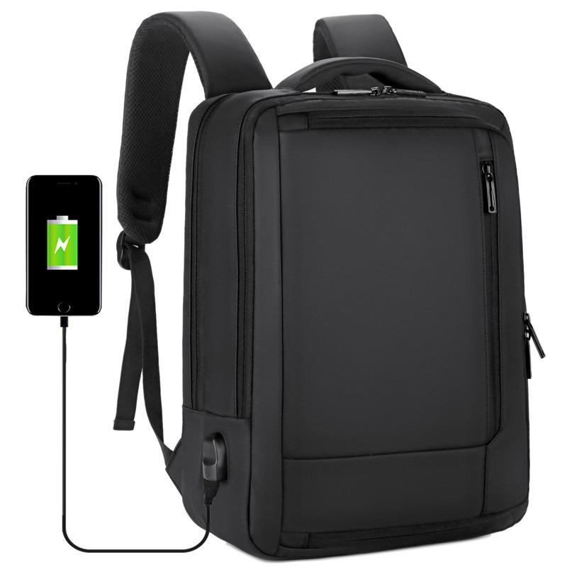 Laptop Rugzak - 15.6" inch - USB Opladen - Waterdicht - Anti-diefstal - Zakelijk Reizen: Zwart