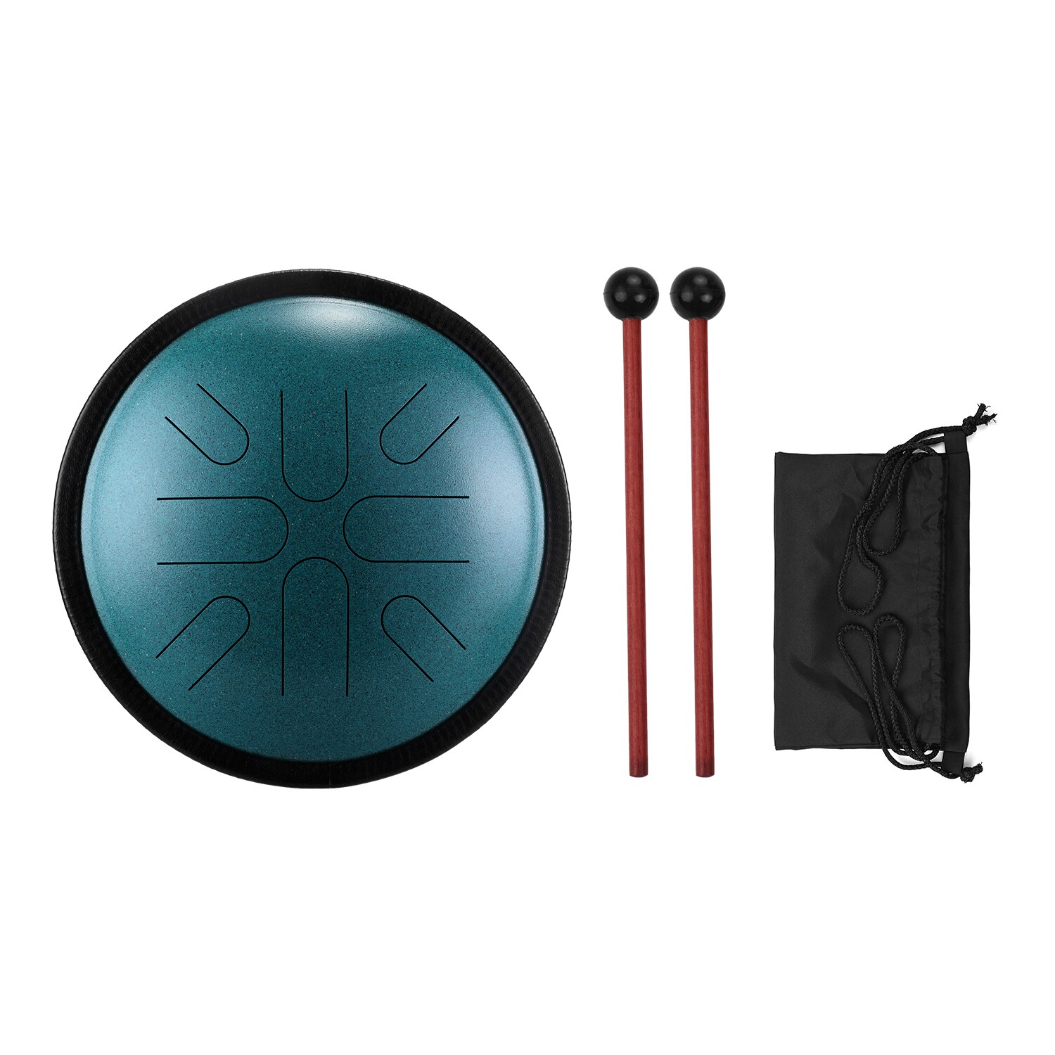 10 Inches 8 Notes Handpan Drum Staal Tong Drum Draagbare Reizen Drum Percussie Instrument Met Mallet Draagtas Voor Meditatie: Green