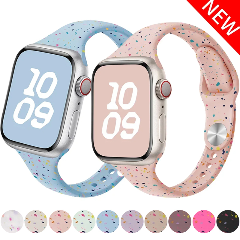 Slanke siliconen band voor Apple Watch Ultra 44 mm band 41 mm 45 mm correa 38 mm 40 mm 49 mm Sportarmband iWatch serie 8 7 6 5 se 4 3