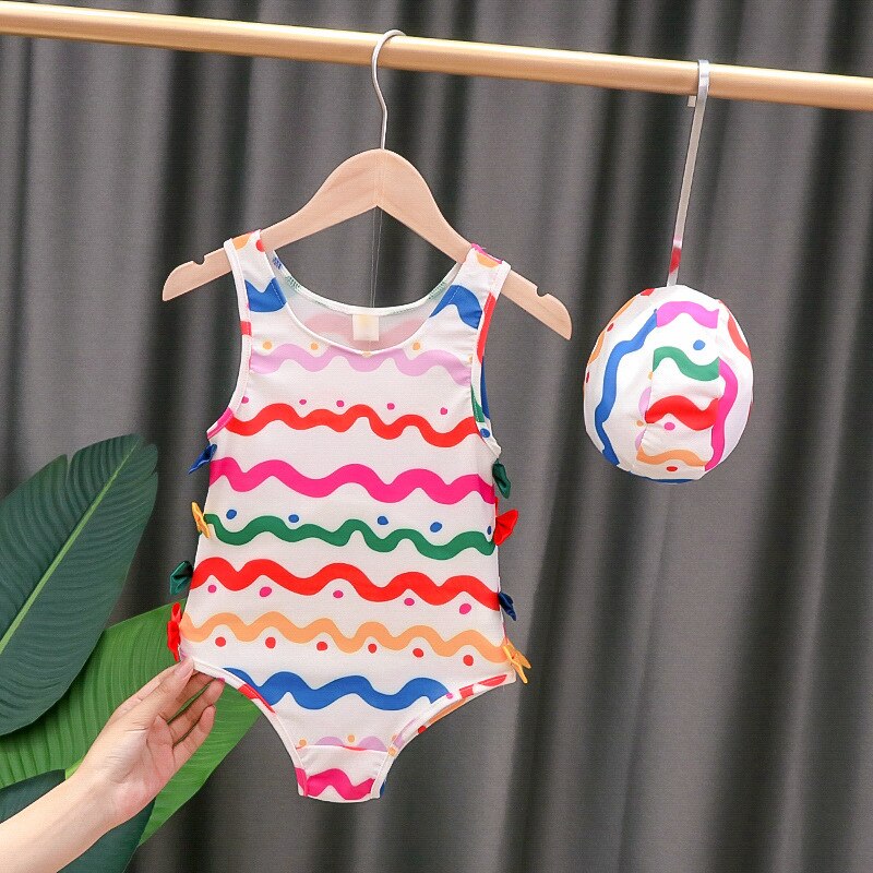 Baby Swimsuit 3-6 Months Cute Baby Girl Swimwear Flower Print