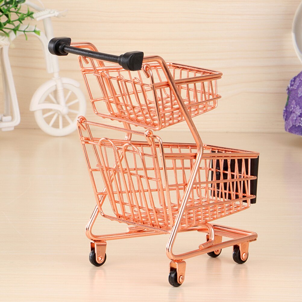 mini zakupy wózek mini wózek Tabela biurko przechowywanie narzędzie Dom dekoracja