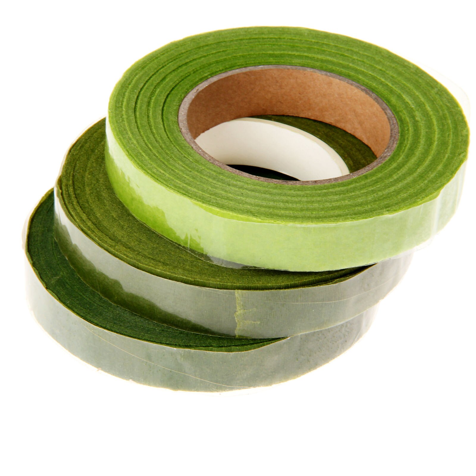 Ruban adhésif vert pour tige de fleuriste, 12mm, ruban pour fleurs, pour bricolage, couronne de guirlande en papier froissé