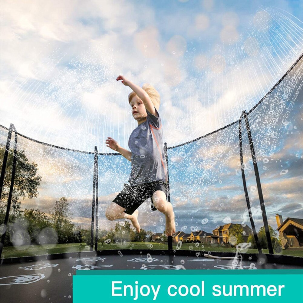 Summer Trampoline Sprinkler Outdoor Garden Yard Water Park Game Toys Sprayer Backyard Cooling Watering Accessories
