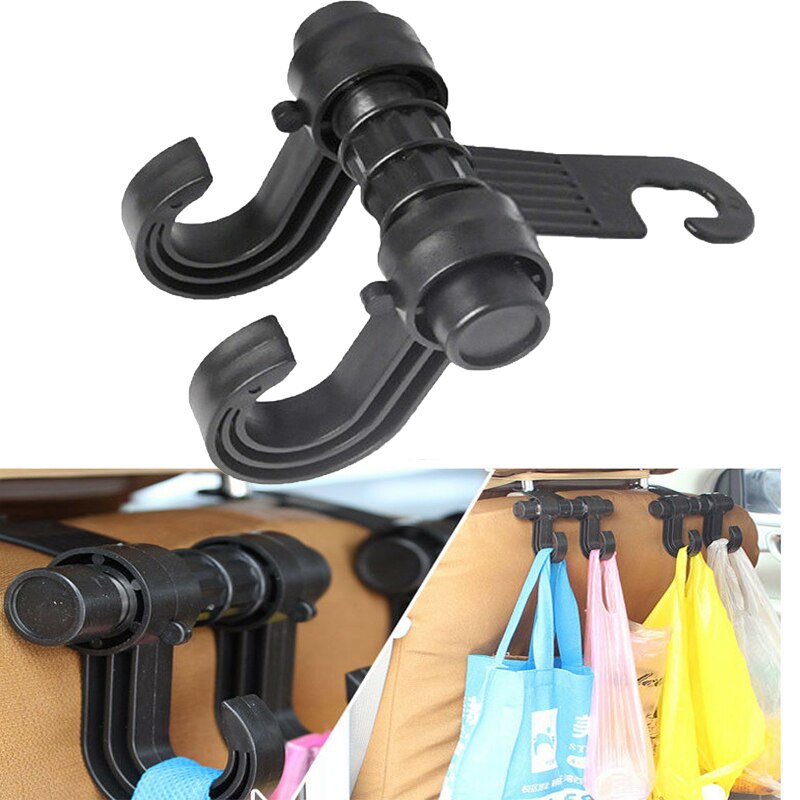 Ganchos para reposacabezas de asiento trasero de coche, percha para bolso, tela para bolso, comestibles, automóvil, novedad de