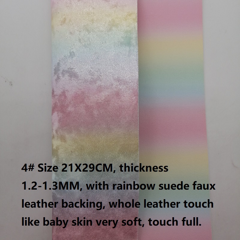 Pastel Kleuren Regenboog Stof Verpletterd Fluwelen Stof Lakens Voor Strikken Tassen Accessoires Craft Diyleosyntheticodiy R504C: 4-21X29CM