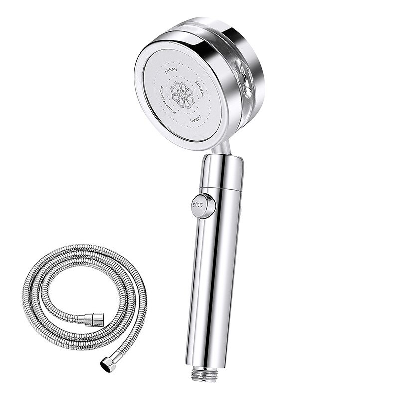 Turbocharged Shower Head High Pressure Magic Waterline Spa Massage 360 Degree Shaking Head Bathe Shower For Bathroom Accessories: A   1.5m hose