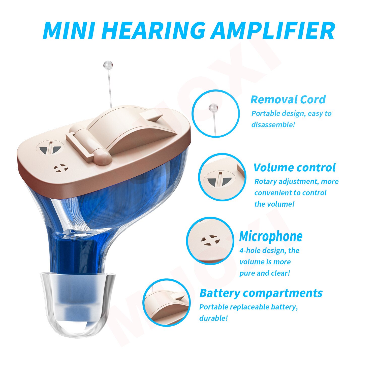 Siemens Hearing Aid Best Digital Hearing Aids Adjustable Tone Sound Amplifier Portable Deaf Elderly audifonos