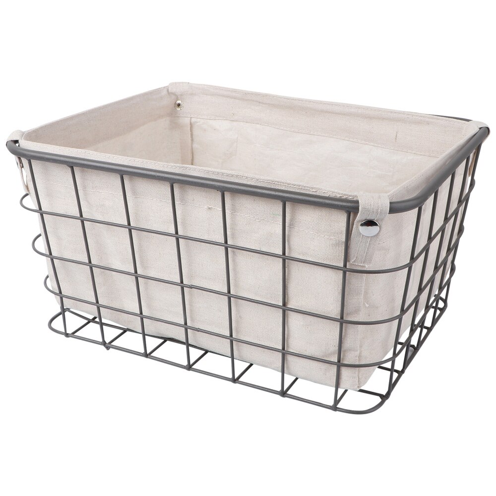 Multifunctional Storage Container Household Storage Basket Organizer Box: Silver