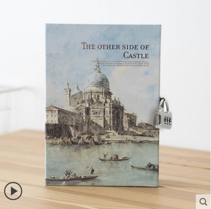 Password Retro A5 Notebook With Lock Writing Pads Lockable Notepad Binder Diary Student: 5