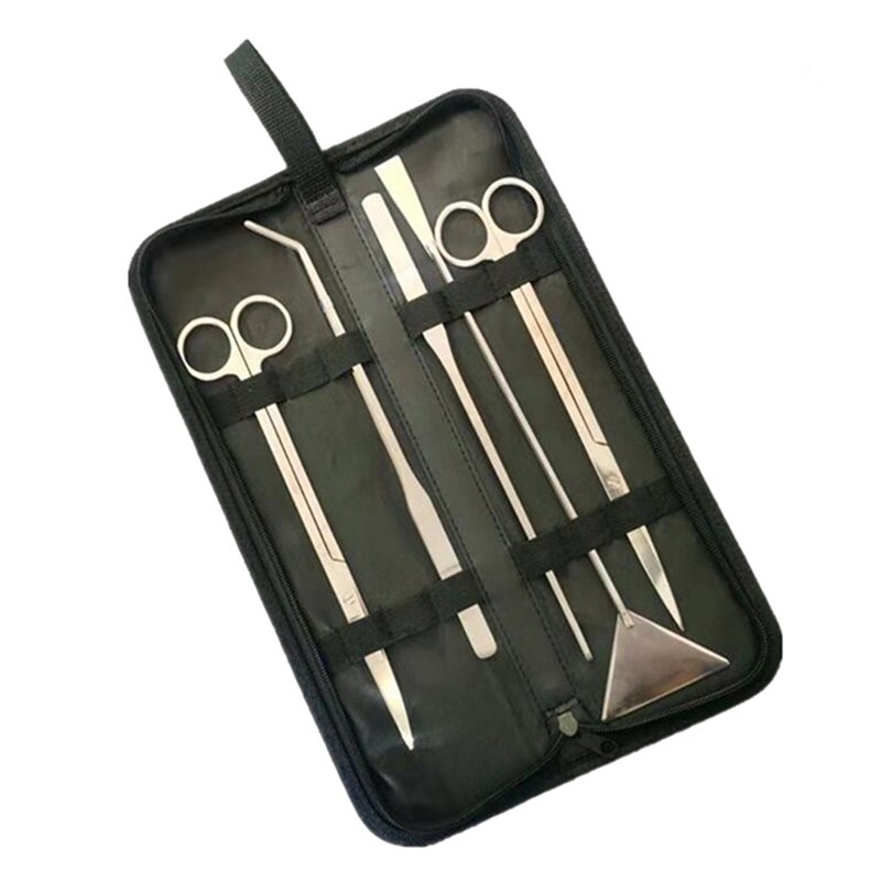 Aquarium Tank Tools Aquarium Scissor Tweezers Tool Stainless Steel Aquatic Plants Set Tank Accessories for Plants and Fish: 5pcs