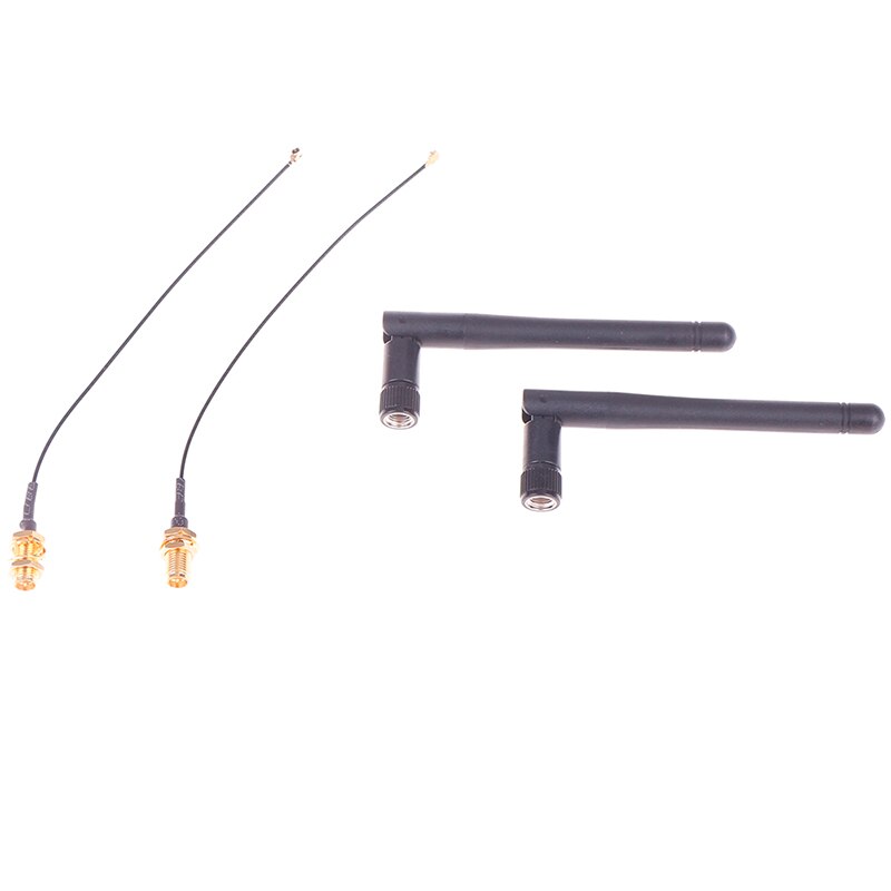4 pièces/lot 2.4GHz 3dBi WiFi 2.4g antenne RP-SMA mâle routeur sans fil + 17cm PCI U. FL IPX à RP SMA mâle câble queue de cochon