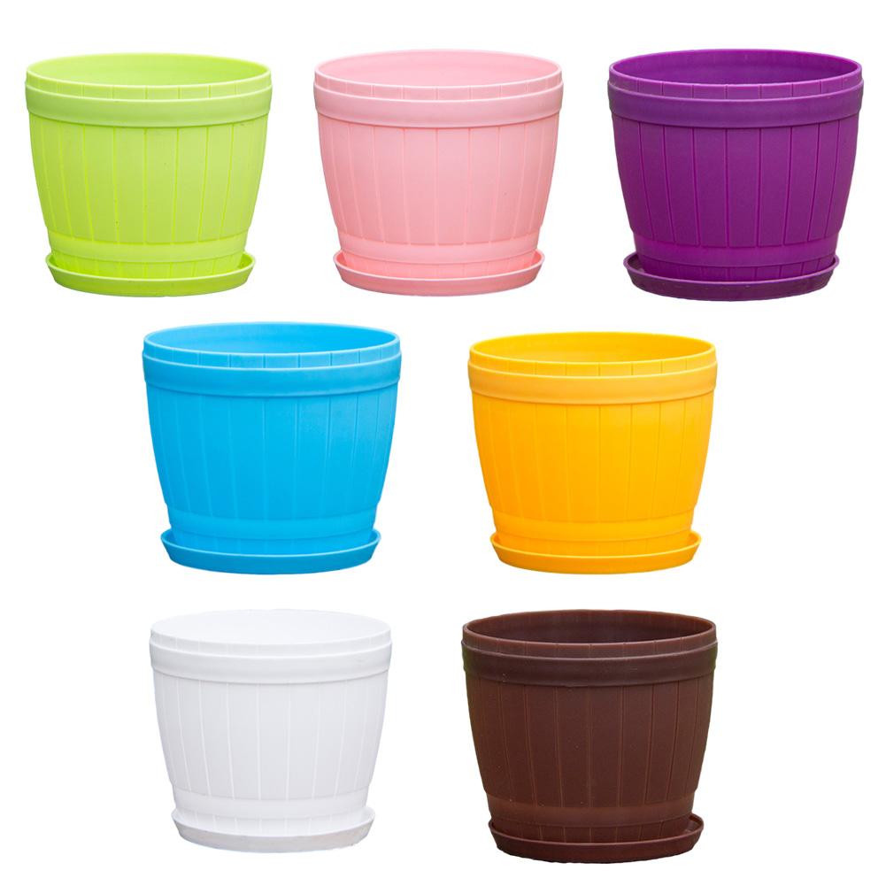 Planteur en plastique coloré Pot de fleur plaques ensemble Pots de plantes conteneurs de jardinage avec des trous de drainage garder le sol drainé et ventilé