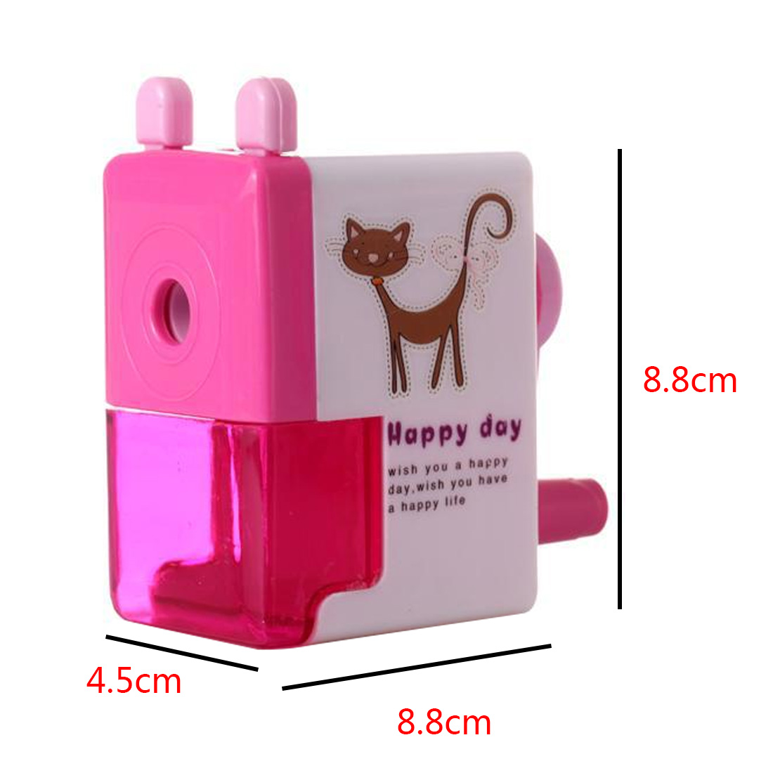 Sacapuntas rotativo con vibración manual, afilador de lápices de dibujos animados, cortador de lápices para útiles escolares para niños, papelería de oficina